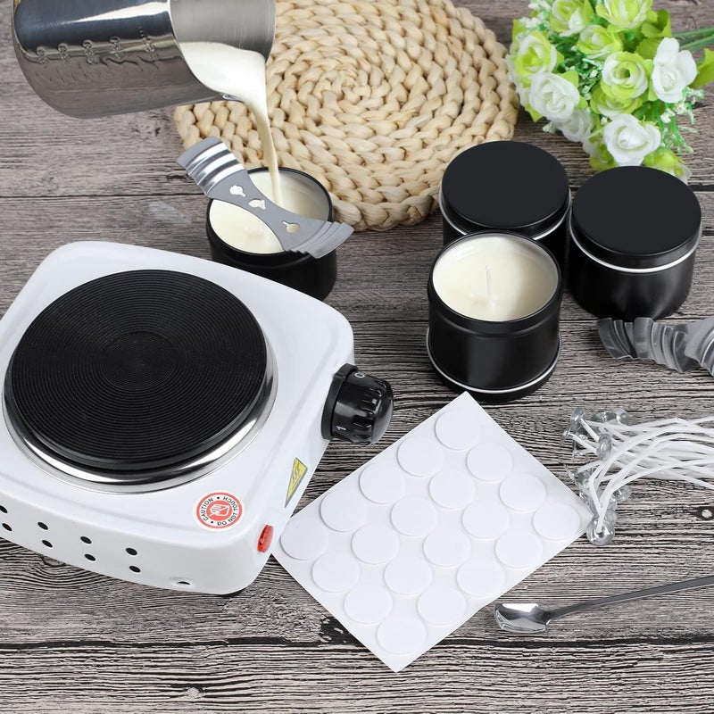 DINGPAI Hot Plate for Candle Making, White Color Electric Hot Plate for Melting Wax, Chocolate, Candy and More - Image 5